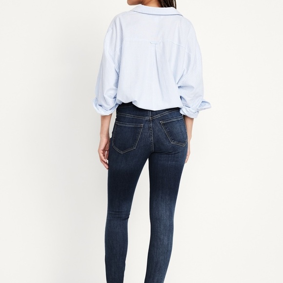 Old Navy Women's Dark Blue Skinny Jeans Size 6 - Picture 2 of 7